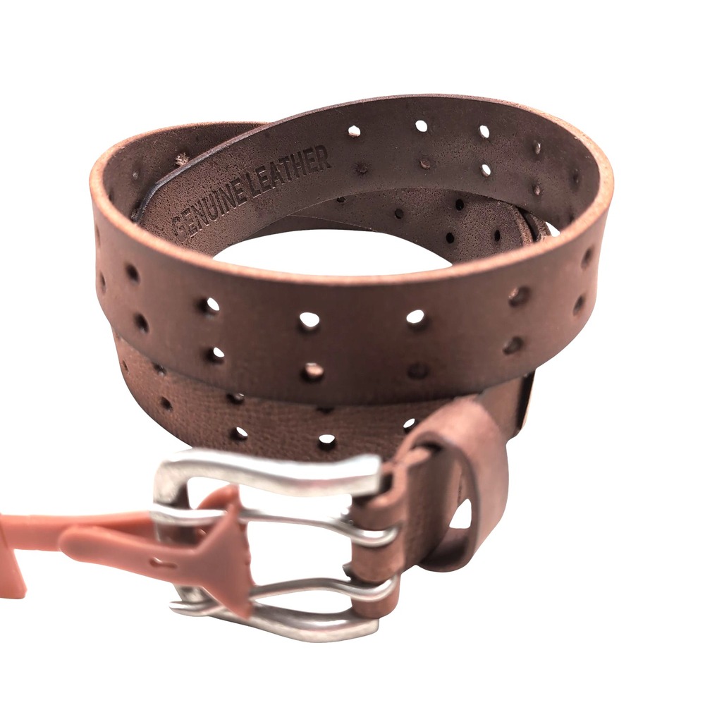 NEW Stone Mountain Genuine Leather Double Prong Belt Mens XL 42-44 Brown NWT